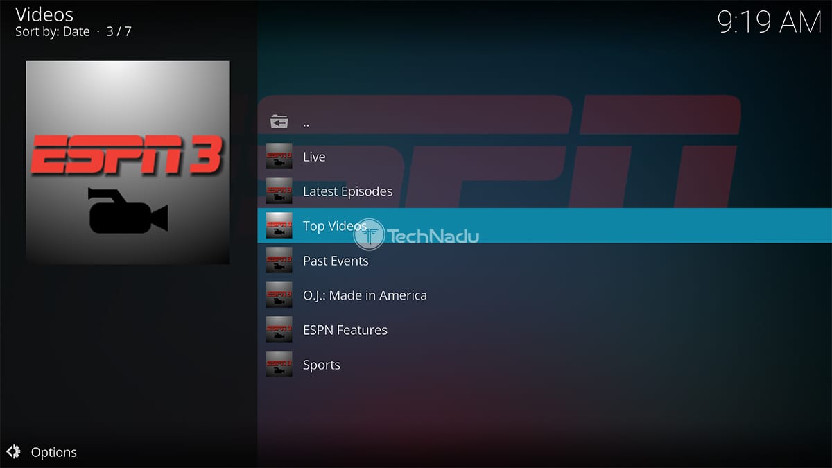 Installing ESPN Kodi Addon