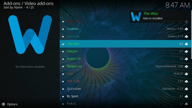 Install The Wizz Kodi Addon