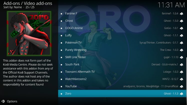 How to Install Zoro Kodi Addon